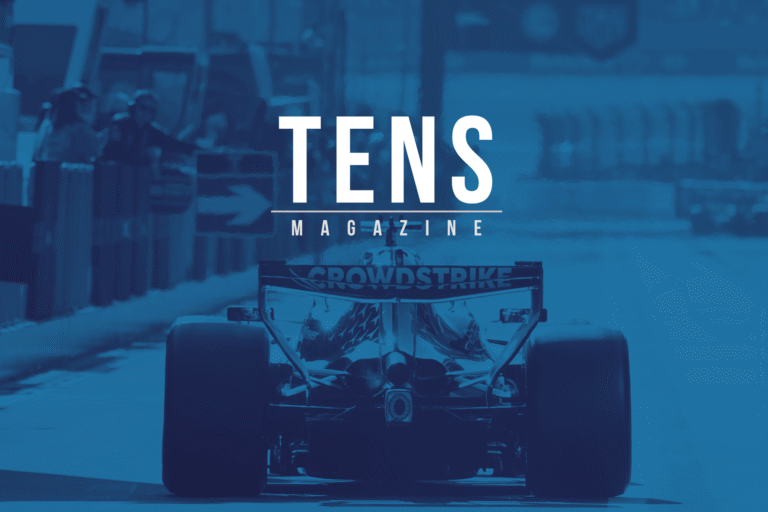 Current Mercedes Formula 1 car racing on track
