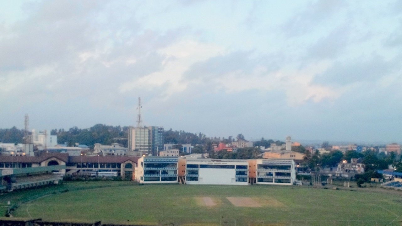 Landscape view of Galle International Stadium in Sri Lanka